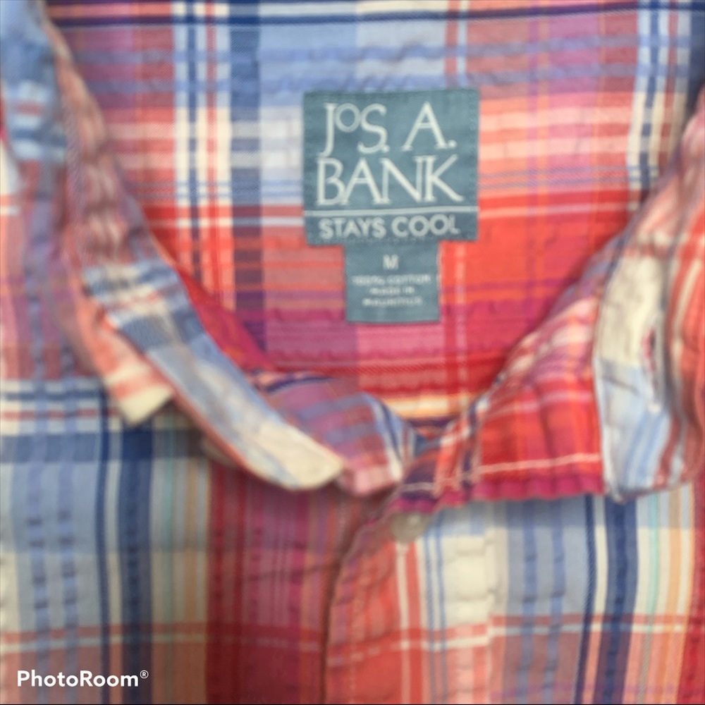 Jos A Bank Button Down Stays Cool Men’s ~ Sz M - Picture 3 of 8